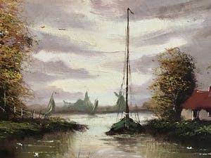 Niet of onleesbaar gesigneerd - Voor anker. kopen? Bied vanaf 1!