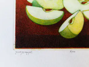 Joop Vegter - Fraaie kleine mezzotint "partjes Appel" - kleine oplage - potloodgesigneerd kopen? Bied vanaf 75!