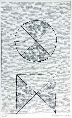 Jan Schoonhoven - 1 zeefdruk "Vorm" + de originele verzamelmap met teksten verkocht voor € 250!