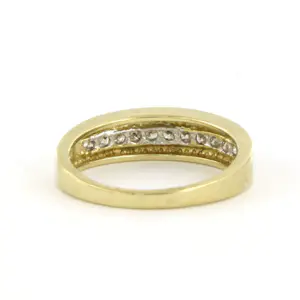 14k gouden ring met briljant geslepen diamant 0.33 ct - ringmaat 16.5 (52) kopen? Bied vanaf 260!