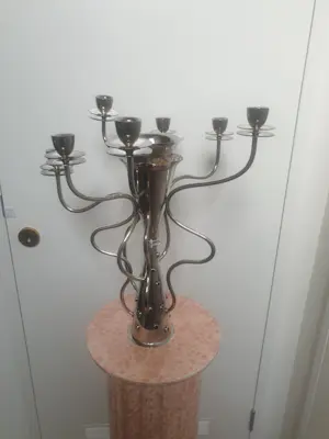 Borek Sipek - Verzilverde kandelaar - "Simon" - Driade - 48 hoog 40 breed kopen? Bied vanaf 650!