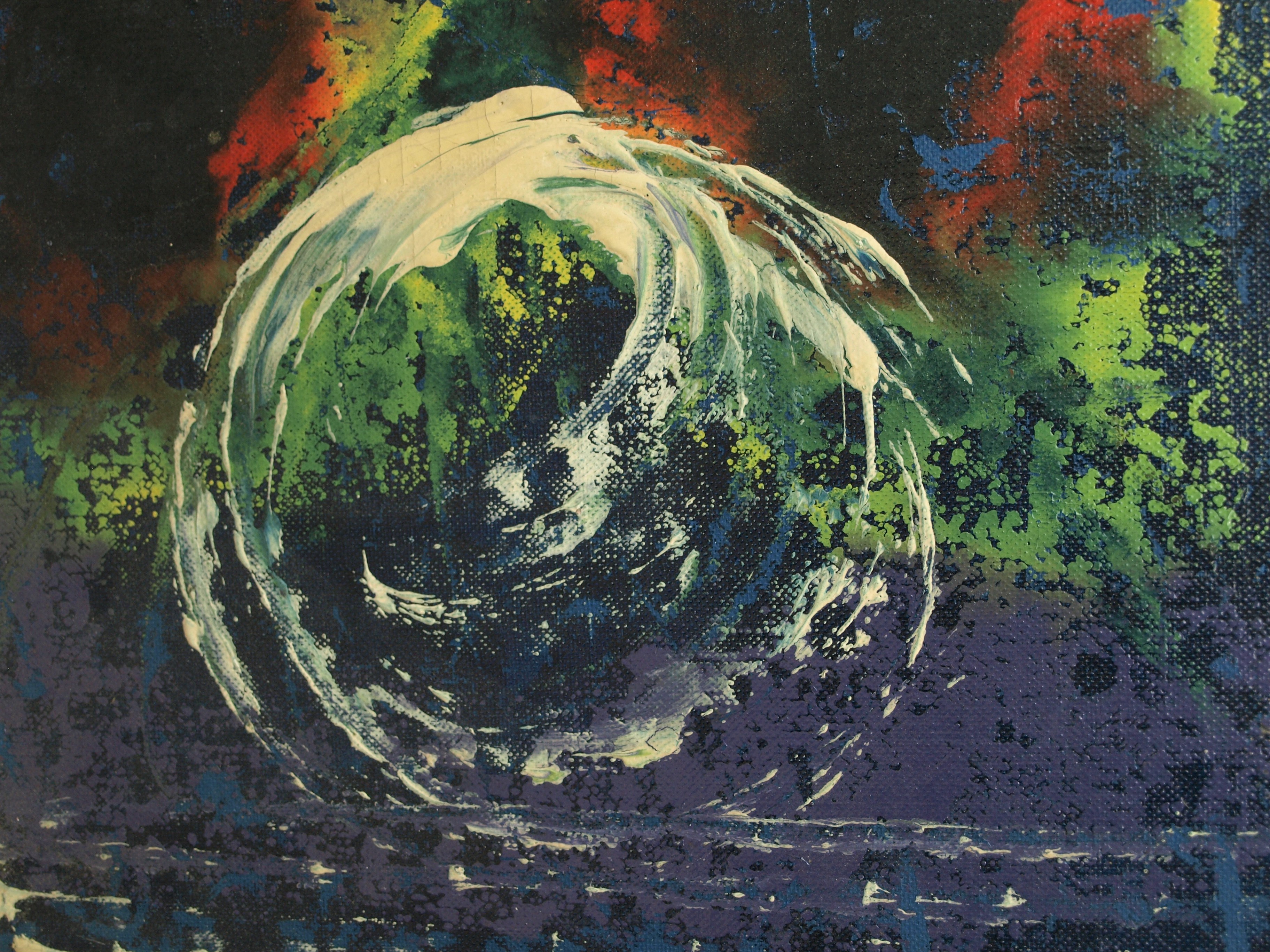 Niet of onleesbaar gesigneerd - Olieverf op board , Abstract bloemstilleven – ingelijst – ca 1965 kopen? Bied vanaf 1!