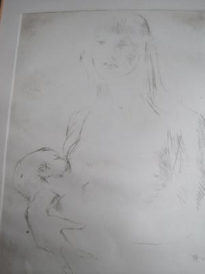 Niet of onleesbaar gesigneerd - Moeder voedt haar kind. kopen? Bied vanaf 1!