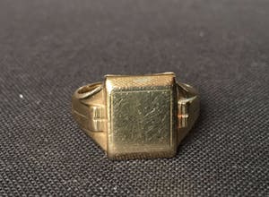 9K Goud - herenring in geelgoud, volledig gekeurd kopen? Bied vanaf 25!