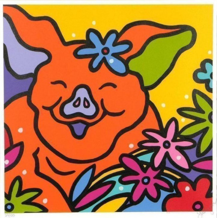 Shunyam - Kleurenzeefdruk TANTE PLANT Handgesigneerd. verkocht voor € 125!