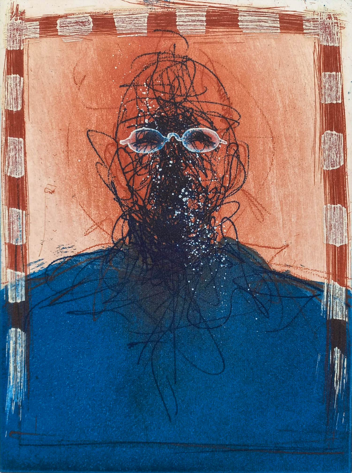 Ronald Tolman - Zelfportret, aquatint ets (kleine oplage) verkocht voor € 125!