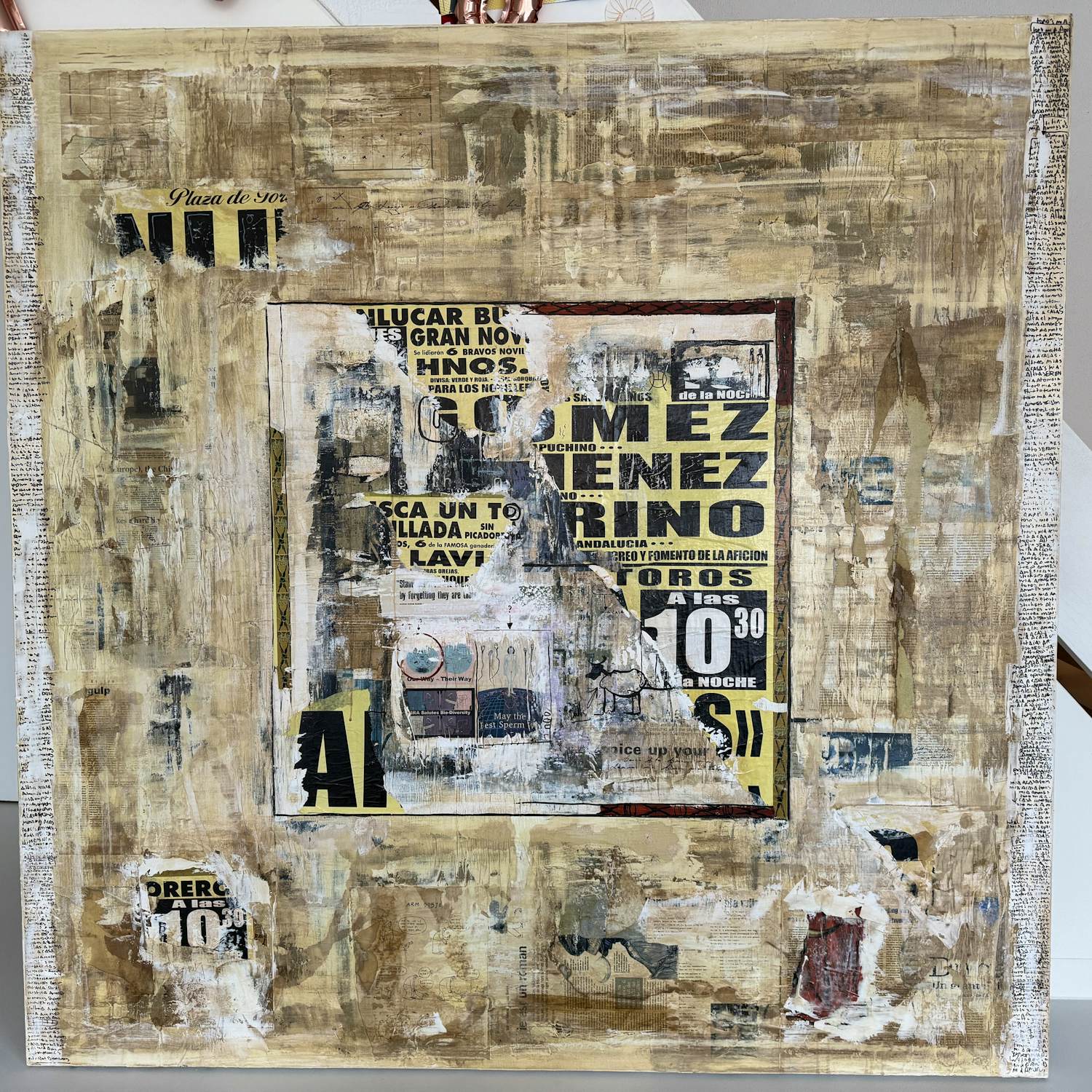 Beiron Brouwers - Abstract werk van schilderwerk en collage kopen? Bied vanaf 1200!