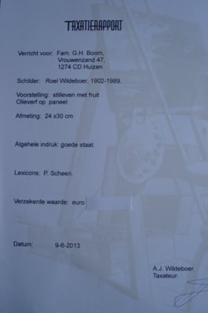 Roelof Wildeboer - Stilleven schaal met fruit kopen? Bied vanaf 50!