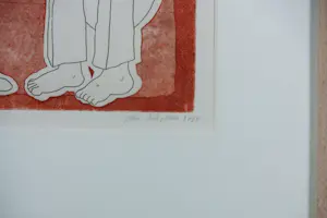 Yke Schotten - Zeefdruk op papier, Hand in hand - Ingelijst kopen? Bied vanaf 50!