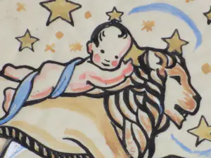 Rie Cramer - Geboortetekening - Gemengde techniek kopen? Bied vanaf 120!