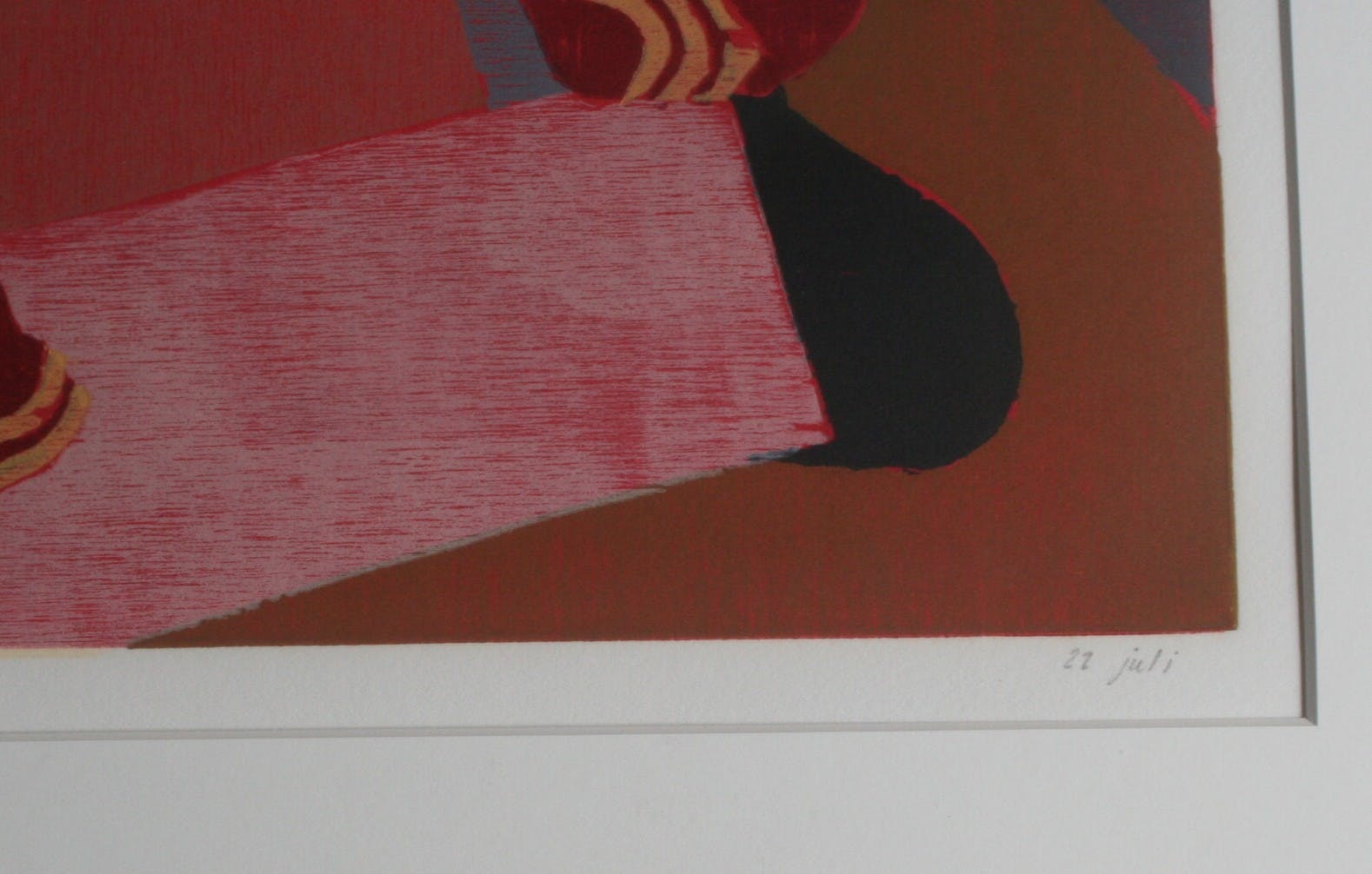 Henriette Boerendans - kleuren houtsnede - gesigneerd - in Barth lijst kopen? Bied vanaf 10!