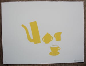 Klaas Gubbels - Zeefdruk: Kannen en kop kopen? Bied vanaf 275!