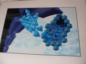 Hans Klaui - Mooi geometrische zeefdruk van Hans Klaui, 1992-6 kopen? Bied vanaf 40!