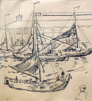 Herman Bieling - Potlood tekening verkocht voor € 75!