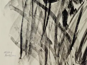 Henny Arkema-Niezen - Groninger Ploeg - Gouache/Oostindische inkt - Gronings landschap - gesigneerd kopen? Bied vanaf 34!