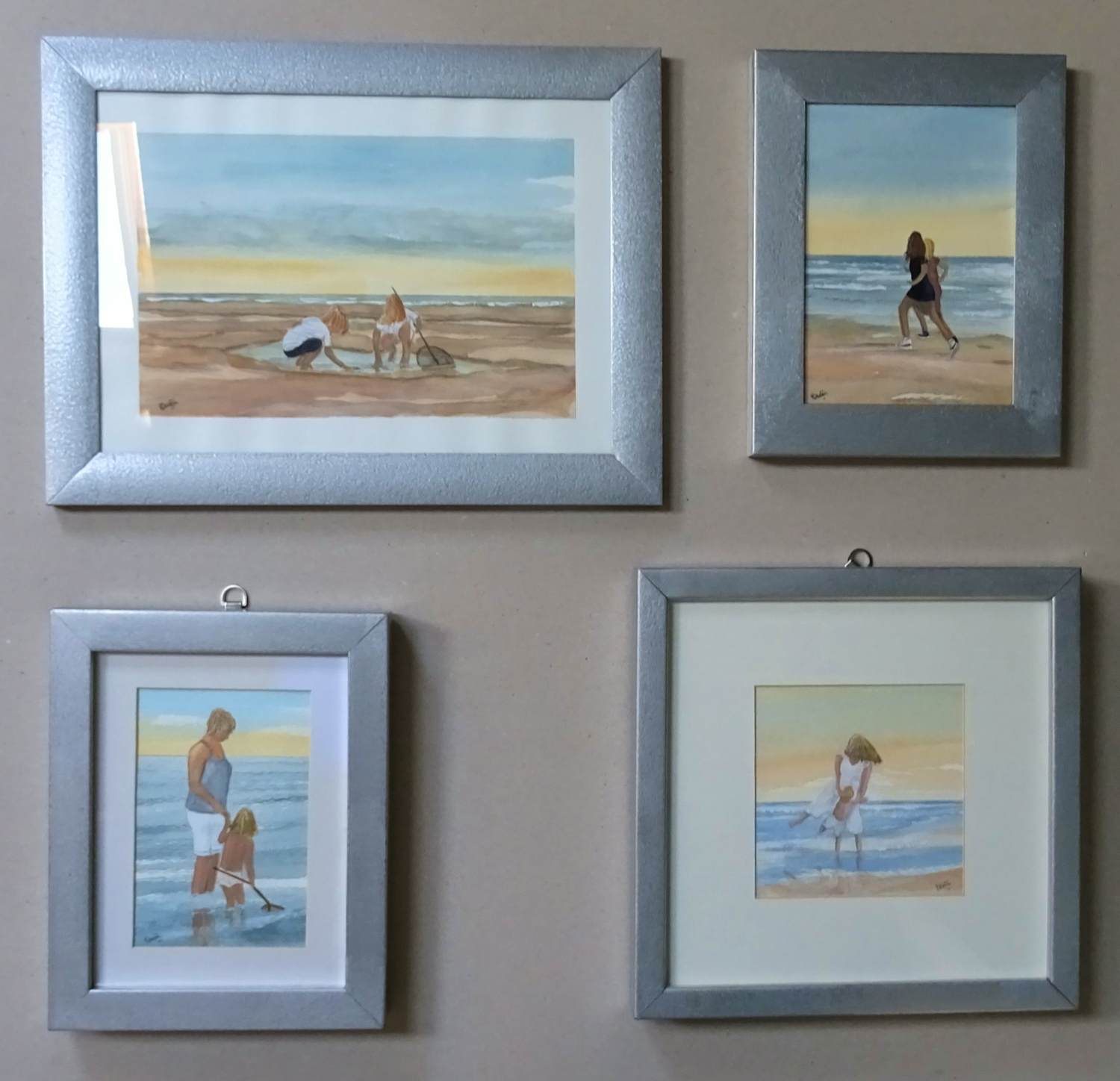 Franklin Meijer - Strand tafereeltjes - 4 x kavel kopen? Bied vanaf 99!