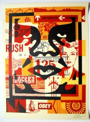 Shepard Fairey - (OBEY) - Face Collage II - offset - handgesigneerd kopen? Bied vanaf 69!