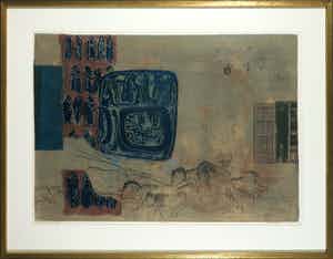 Ru van Rossem - Kleurenets, Visage de Maroc I - Ingelijst verkocht voor € 120!