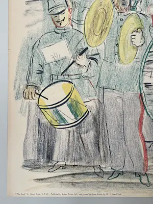 Raoul Dufy - La Fanfare (The band) 1949 grosse Original-Farblithographie School Prints kopen? Bied vanaf 780!