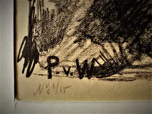Piet van Wijngaerdt - Potlood gesigneerde Litho "Schuiten" - zeer kleine oplage van 15! kopen? Bied vanaf 1!