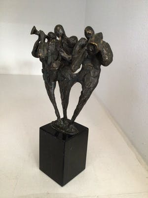 Bernadette Leijdekkers - Sculptuur “ DE MUZIKANTEN “. Gesigneerd kopen? Bied vanaf 75!
