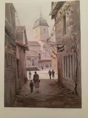 Allain Renoux - Litho, Titel, De schaduw. kaufen? Bieten Sie von 35!