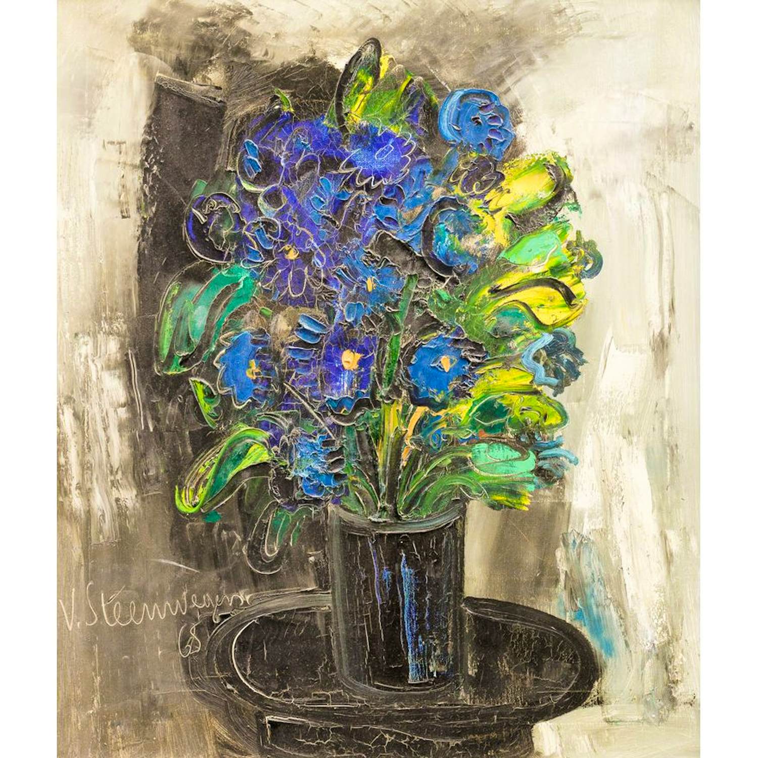 Gust Van Steenwegen - Bloemstilleven, 1968 kopen? Bied vanaf 225!