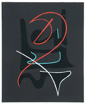 Cesar Domela - Abstracte compositie - 1952 - Sjabloon in gouachekleuren kopen? Bied vanaf 100!