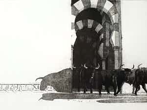 Rene Polak - Cordoba, aquatint ets verkocht voor € 50!