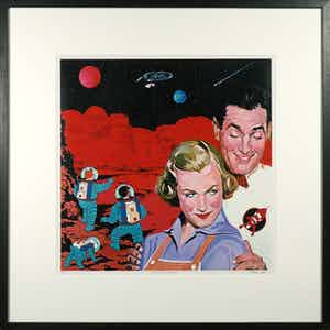 Alfred Degens - Lambdaprint, The Red Planet - Ingelijst verkocht voor € 35!