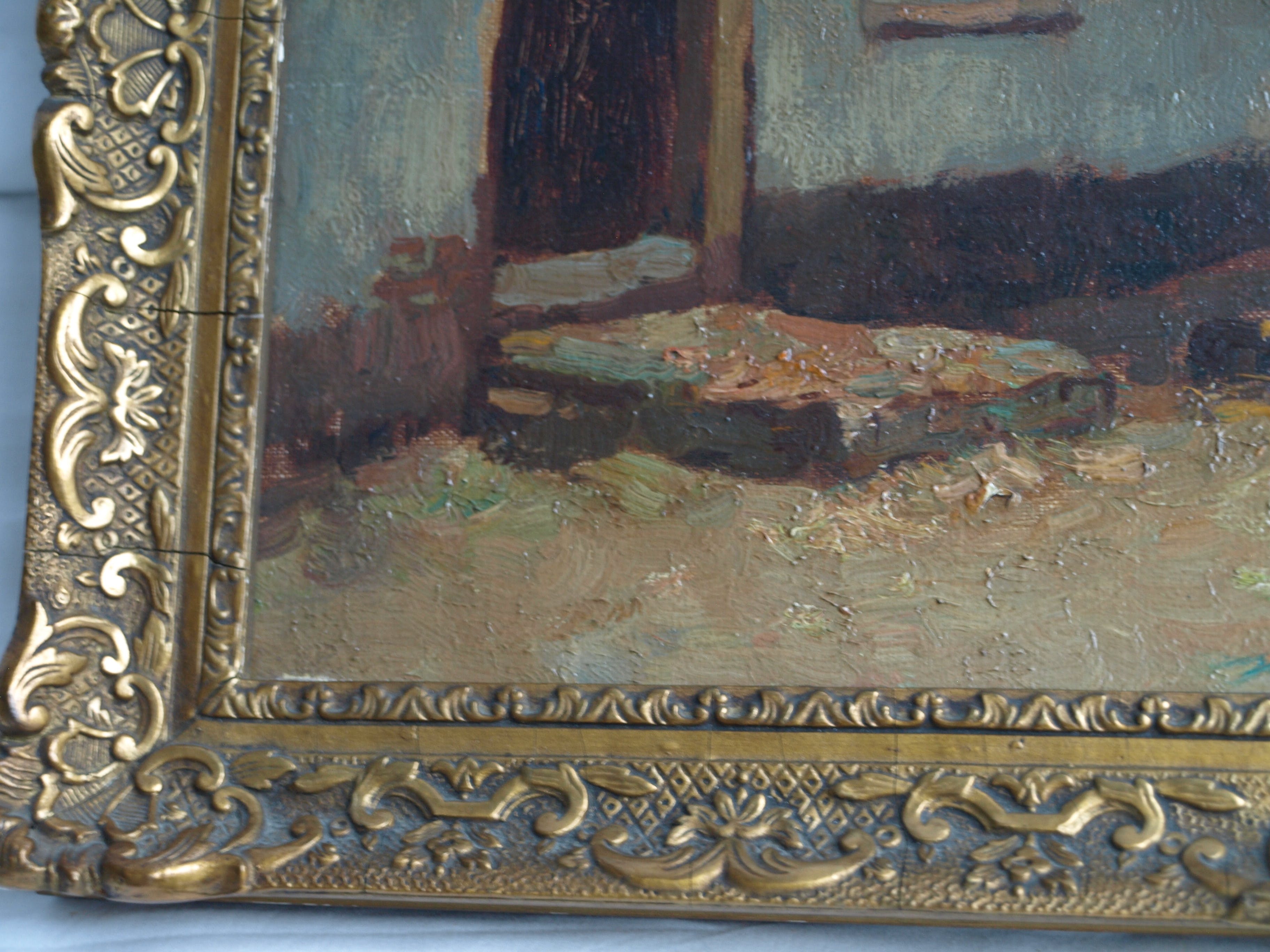 Jan Simon Knikker (sr.) - onder pseudoniem H. Endlich, Boerenerf – gesigneerd & ingelijst kopen? Bied vanaf 1!