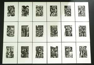 Aad de Haas - 36 stuks passieprenten - ingelijst - 1968 verkocht voor € 375!