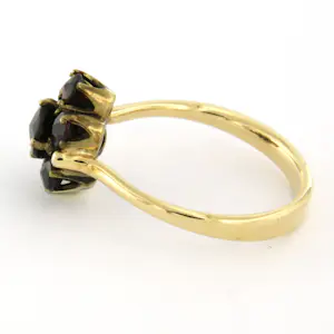 Buy BWG gele ring bezet met granaat – 3.2 gram – ringmaat 17.25(54)? Bid from 190!