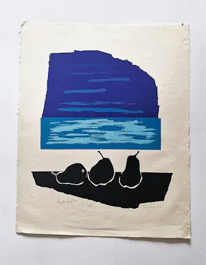 Wally Elenbaas - Mooie kleuren lithografie "bij de koffie" - zeer kleine oplage (5) - gesigneerd kopen? Bied vanaf 57!