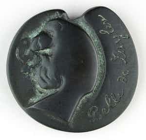 Paulus Reinhard - Bronzen penning: Belle van Zuylen, 1993 verkocht voor € 95!