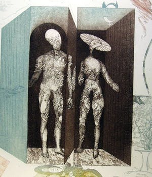 Dan Erceanu - Two souls connected - Ingekleurde ets kopen? Bied vanaf 49!