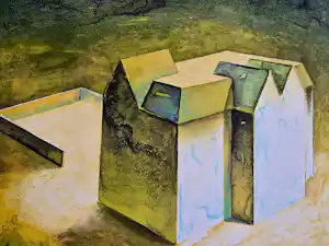 AcheterArdi Brouwer - Fraaie polychrome zeefdruk "het huis van de verzamelaar" zeer kleine oplage!? Enchérissez de 44!