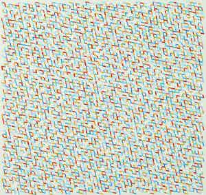 Helene Briels - Acryl op textiel, Orkest - Ingelijst verkocht voor € 120!