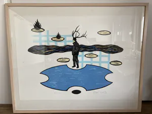 Hans Wap - Kleurenzeefdruk ‘Flames’ kopen? Bied vanaf 55!