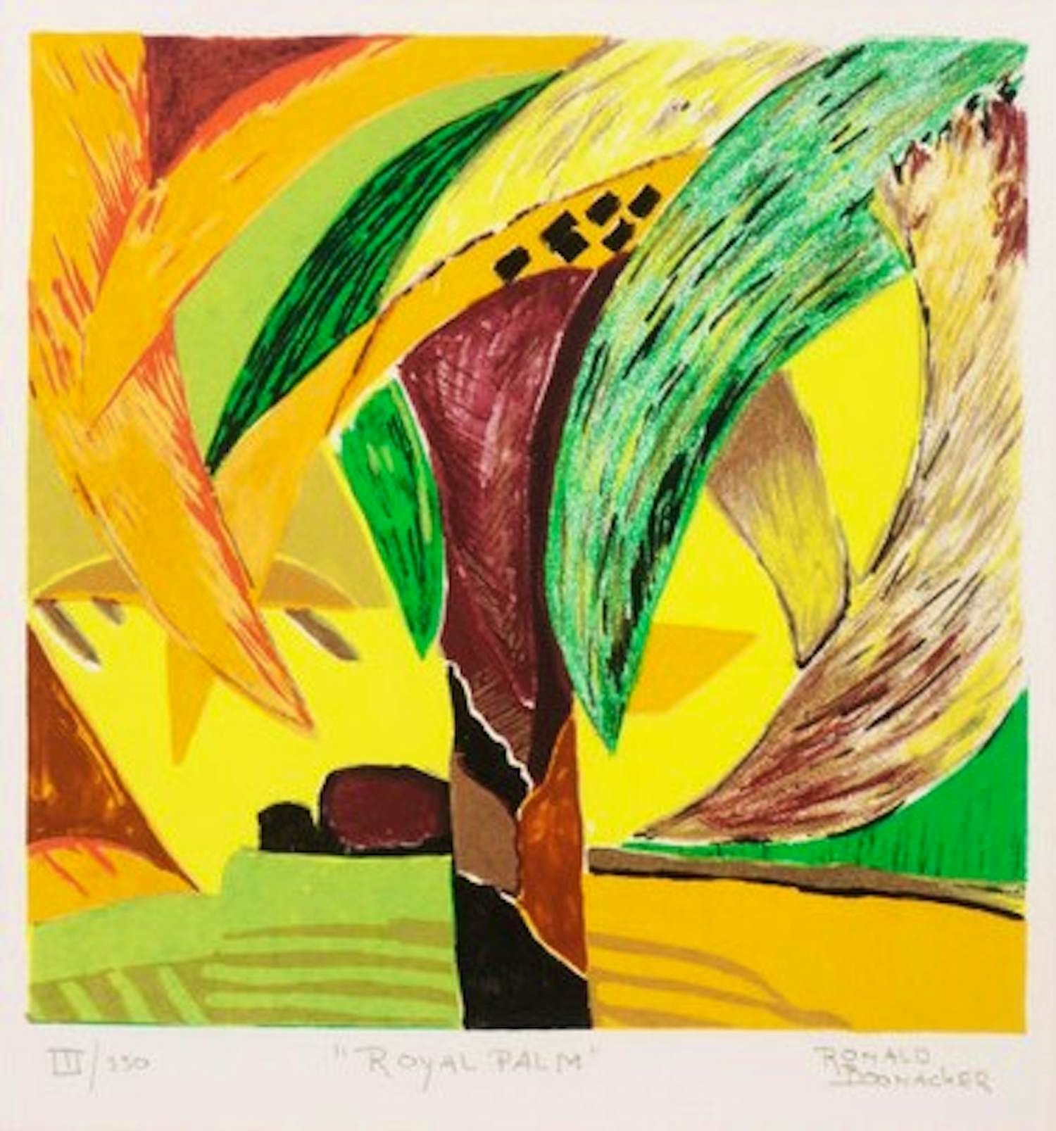 Ronald Boonacker - Kleurenzeefdruk ROYAL PALM Handgesigneerd kopen? Bied vanaf 55!