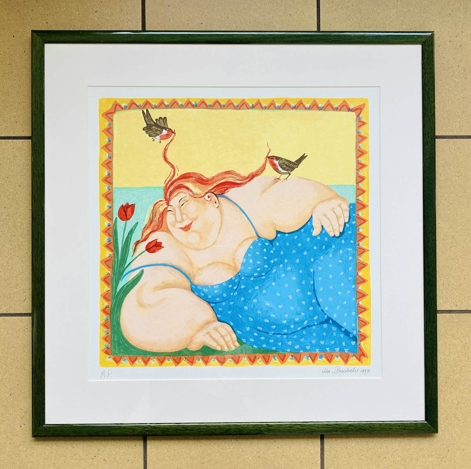 Ada Breedveld - Vrouw met roodborstjes kopen? Bied vanaf 75!