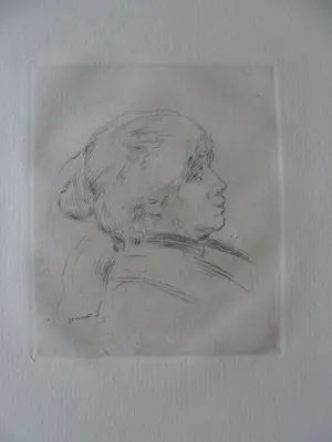 Pierre Auguste Renoir - Ets van een vrouw bekend als Berte Morisot uit circa 1892 kopen? Bied vanaf 120!