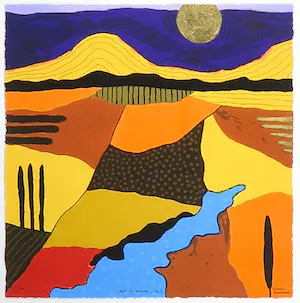 Ronald Boonacker - Zeefdruk, Lago di Garda - Ingelijst kopen? Bied vanaf 50!