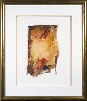 Francis Mean - Gemengde techniek op doek, Zonder titel - Ingelijst verkocht voor € 50!