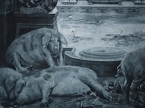 Louis Chalon - Circe (Kirke) - 1888 - mooi ingelijst kopen? Bied vanaf 50!