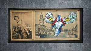 Jan Bollaert - Acryl op papier, Shirley Temple saved - Ingelijst (Groot) kopen? Bied vanaf 50!