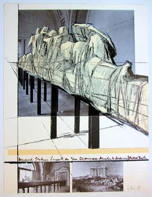 Christo - Wrapped Statues (Project for Glyptothek Munich) - handsigniert verkocht voor € 1990!