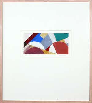 Henri Plaat - Gouache, Zonder titel - Ingelijst verkocht voor € 50!