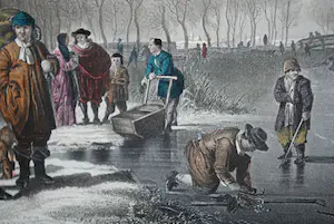 Albert Henry Payne - Winterscene - ingekleurde staalgravure naar Adriaan van de Velde kopen? Bied vanaf 25!