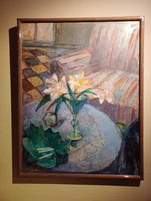 Jeanne Bieruma Oosting - Bloemen in interieur verkocht voor € 500!